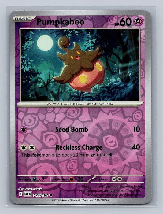 Pokemon Pumpkaboo 077/182 SV04: Paradox Rift Normal - Eterna Cards