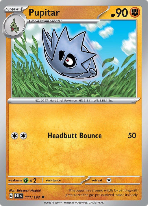 Pokemon Pupitar 111/193 SV02: Paldea Evolved Normal - EternaCards