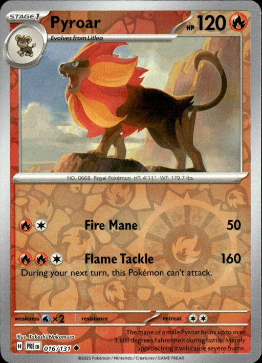 Pokemon Pyroar 016/131 SV: Prismatic Evolutions Normal - Eterna Cards