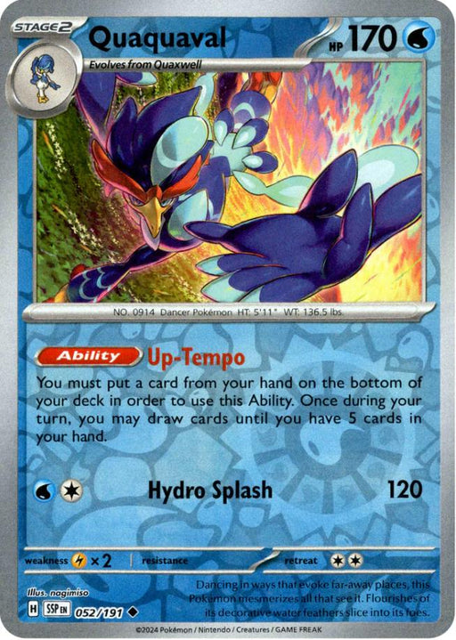Pokemon Quaquaval 052/191 SV08: Surging Sparks Normal - Eterna Cards