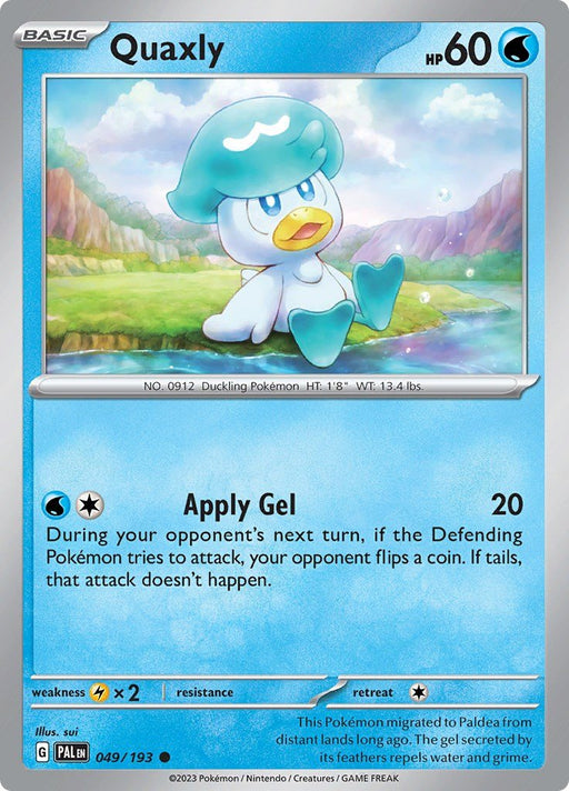 Pokemon Quaxly - 049/193 049/193 SV02: Paldea Evolved Reverse Holo - EternaCards