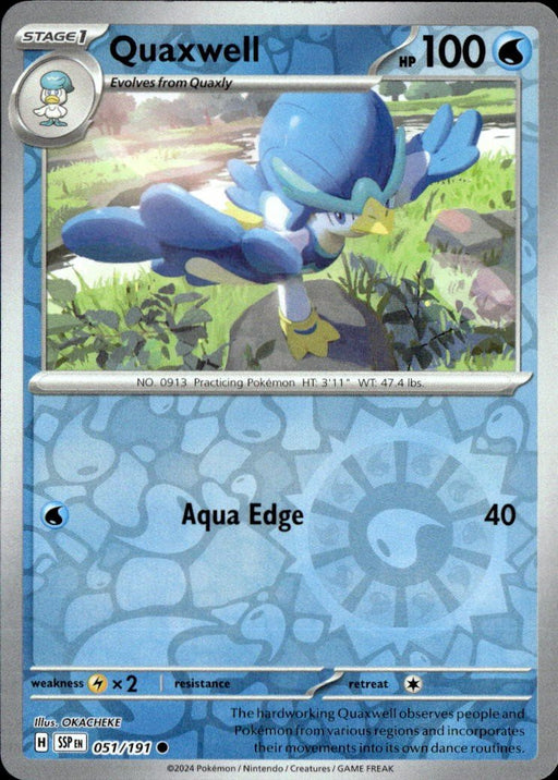 Pokemon Quaxwell 051/191 SV08: Surging Sparks Normal - Eterna Cards