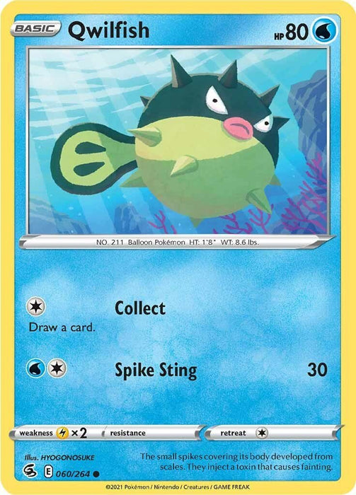 Pokemon Qwilfish 060/264 SWSH08: Fusion Strike Normal - EternaCards