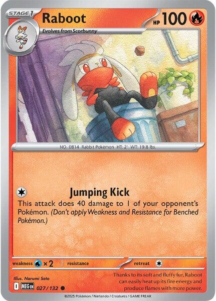 Pokemon Raboot 027/132 ME01: Mega Evolution Reverse Holo - EternaCards