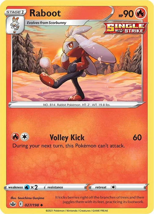 Pokemon Raboot 027/198 SWSH06: Chilling Reign Normal - EternaCards