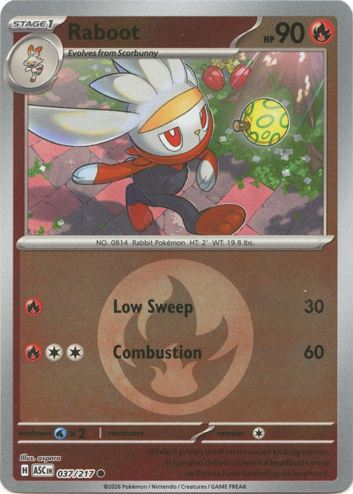 Pokemon Raboot (Energy Symbol Pattern) 037/217 ME: Ascended Heroes Reverse Holo - Eterna Cards