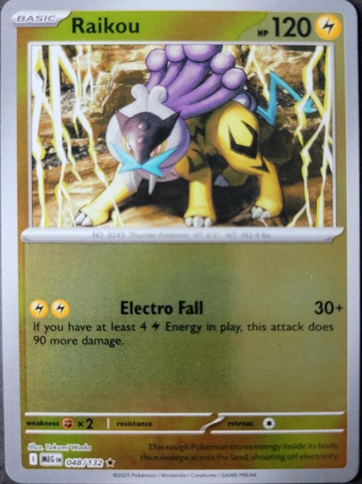 Pokemon Raikou 048/132 ME01: Mega Evolution Holo - Eterna Cards