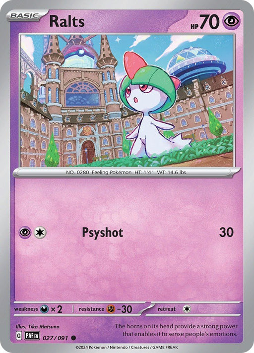 Pokemon Ralts - 027/091 027/091 SV: Paldean Fates Reverse Holo - EternaCards