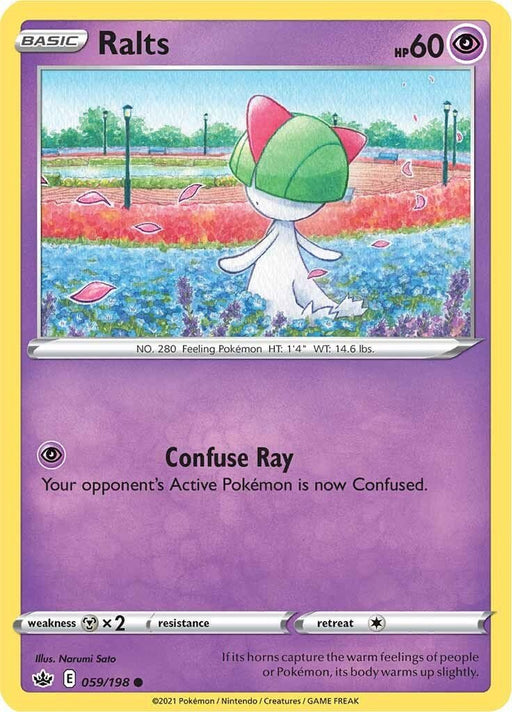 Pokemon Ralts 059/198 SWSH06: Chilling Reign Reverse Holo - EternaCards
