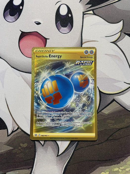 Pokemon - Rapid Strike Energy 182/163 - Battle Styles - Gold Secret Rare - EternaCards