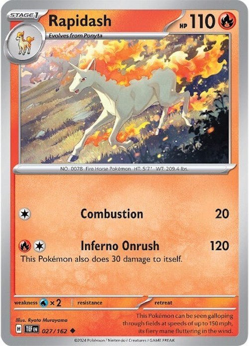 Pokemon Rapidash 027/162 SV05: Temporal Forces Normal - EternaCards