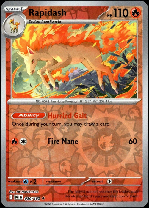 Pokemon Rapidash - 030/182 SV10: Destined Rivals Normal - Eterna Cards