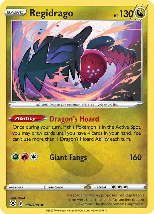 Pokemon Regidrago 118/189 SWSH10: Astral Radiance Reverse Holo - EternaCards