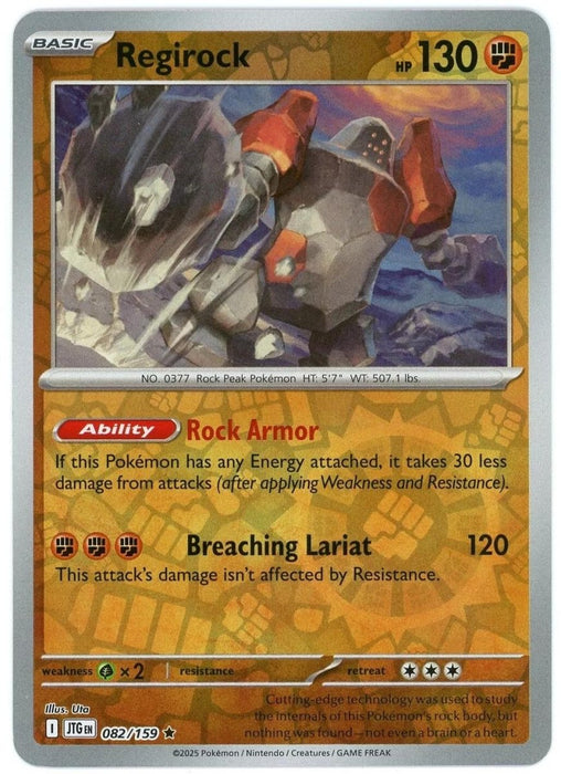 Pokemon Regirock 082/159 SV09: Journey Together Holo - Eterna Cards