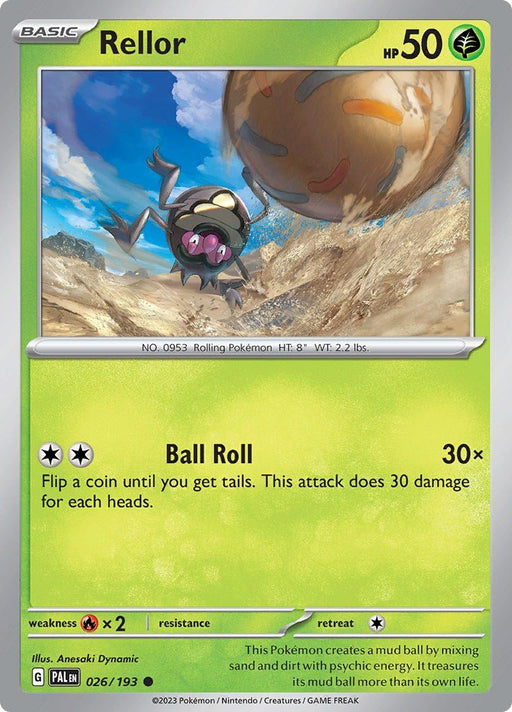 Pokemon Rellor - 026/193 026/193 SV02: Paldea Evolved Reverse Holo - EternaCards