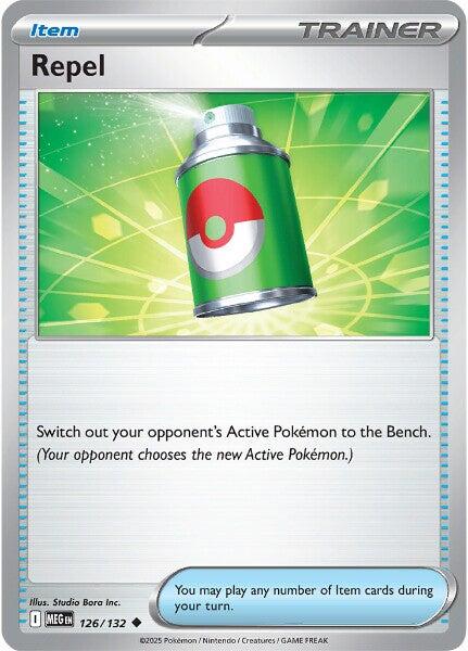 Pokemon Repel 126/132 ME01: Mega Evolution Reverse Holo - EternaCards