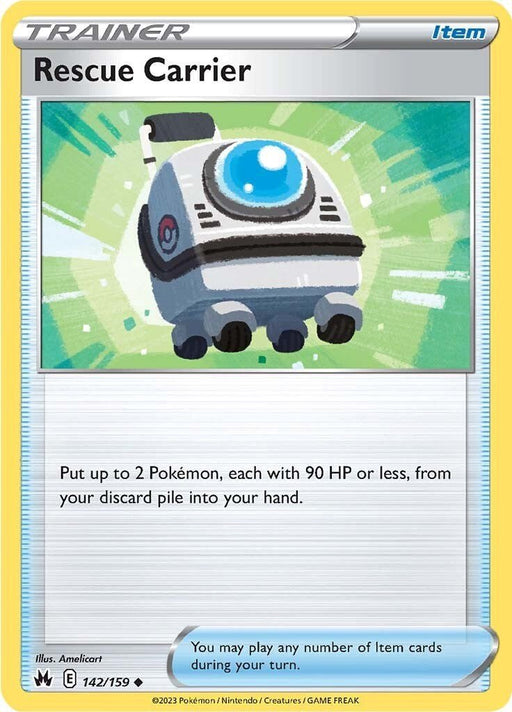 Pokemon Rescue Carrier 142/159 SWSH: Crown Zenith Reverse Holo - EternaCards