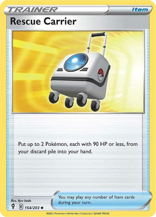 Pokemon Rescue Carrier 154/203 SWSH07: Evolving Skies Reverse Holo - EternaCards