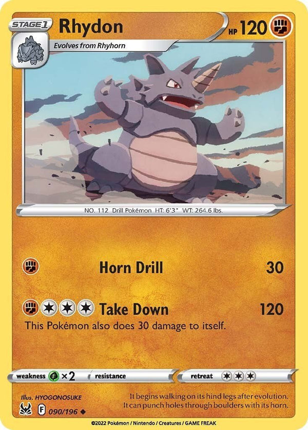 Pokemon Rhydon 090/196 SWSH11: Lost Origin Normal