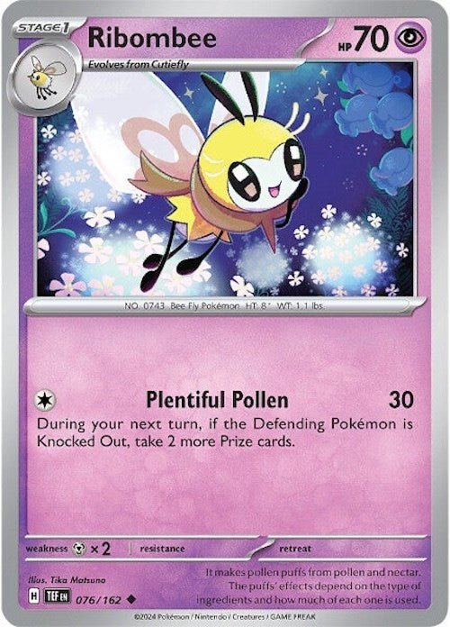 Pokemon Ribombee 076/162 SV05: Temporal Forces Normal - EternaCards