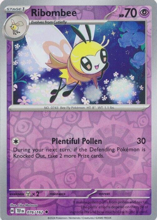 Pokemon Ribombee 076/162 SV05: Temporal Forces Normal - Eterna Cards