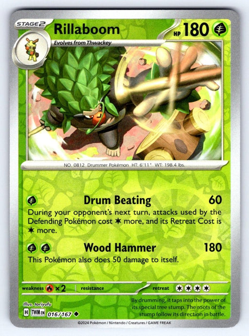 Pokemon Rillaboom 016/167 SV06: Twilight Masquerade Normal - Eterna Cards
