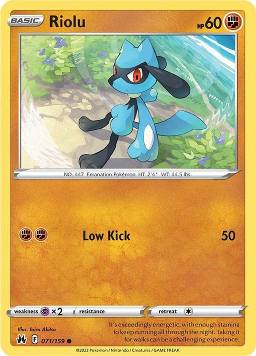 Pokemon Riolu 071/159 SWSH: Crown Zenith Normal - EternaCards