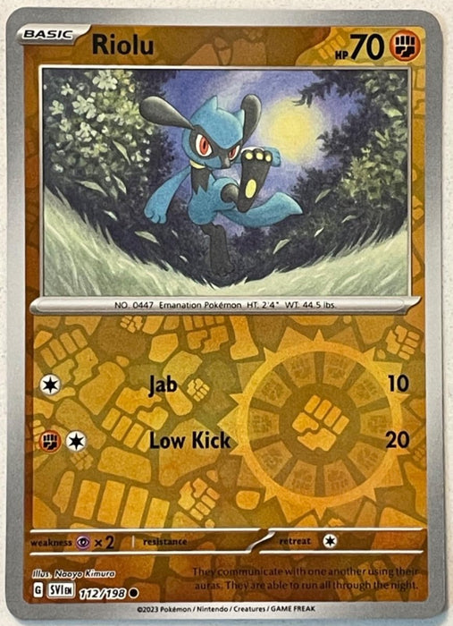 Pokemon Riolu - 112/198 SV01: Scarlet & Violet Base Set Normal - Eterna Cards