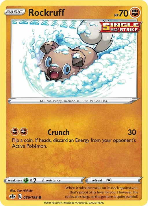 Pokemon Rockruff 086/198 SWSH06: Chilling Reign Normal - EternaCards