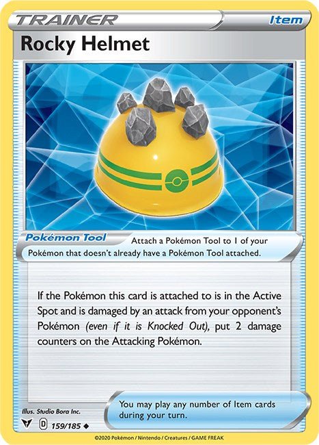 Pokemon Rocky Helmet 159/185 SWSH04: Vivid Voltage Reverse Holo - EternaCards