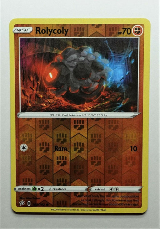 Pokemon Rolycoly 105/192 SWSH02: Rebel Clash Normal - Eterna Cards