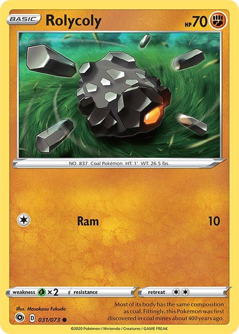 Pokemon Rolycoly 31/73 Champion's Path Normal - EternaCards