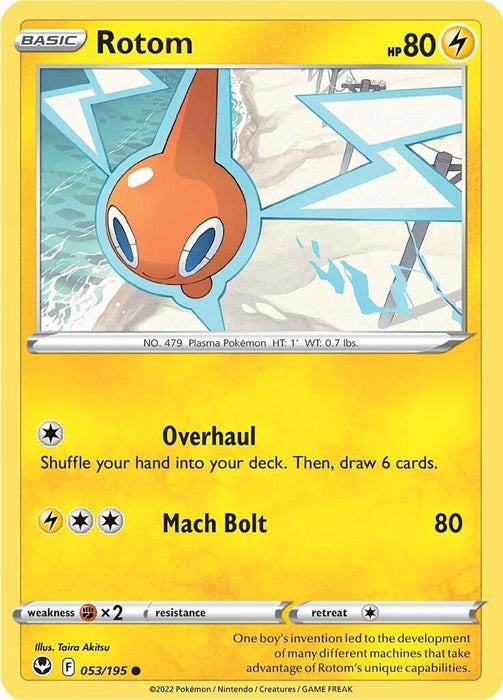 Pokemon Rotom 053/195 SWSH12: Silver Tempest Reverse Holo - EternaCards