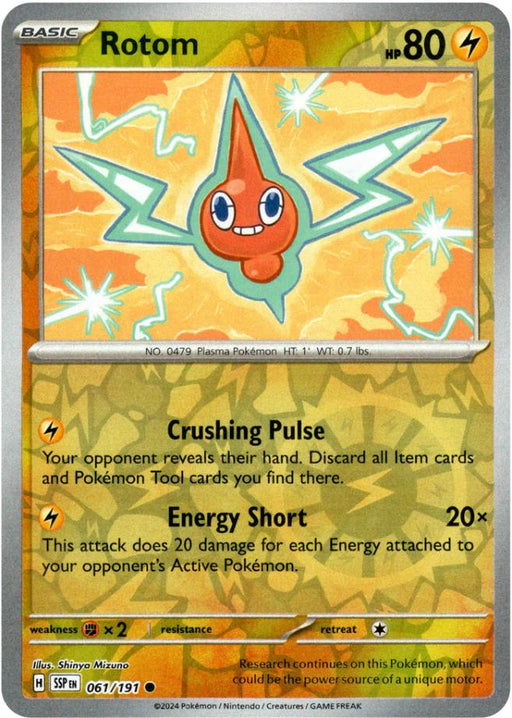 Pokemon Rotom 061/191 SV08: Surging Sparks Normal - Eterna Cards