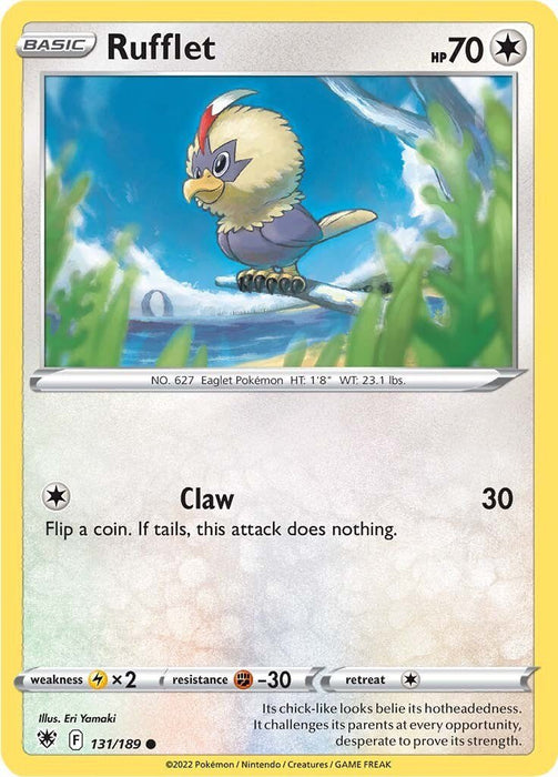 Pokemon Rufflet 131/189 SWSH10: Astral Radiance Normal - EternaCards