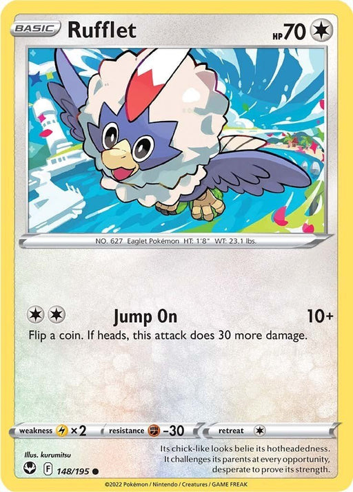 Pokemon Rufflet 148/195 SWSH12: Silver Tempest Reverse Holo - EternaCards
