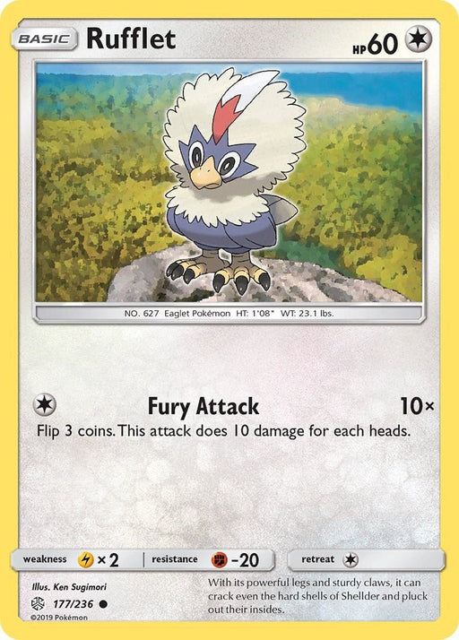 Pokemon Rufflet 177/236 SM - Cosmic Eclipse Normal - EternaCards