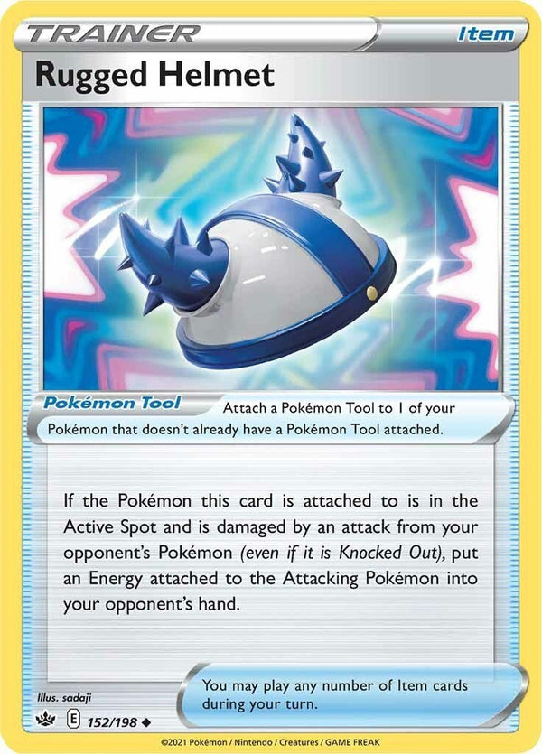 Pokemon Rugged Helmet 152/198 SWSH06: Chilling Reign Reverse Holo