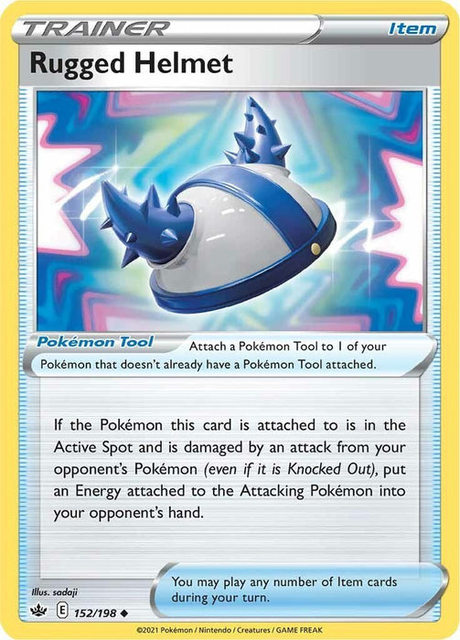 Pokemon Rugged Helmet 152/198 SWSH06: Chilling Reign Reverse Holo - EternaCards