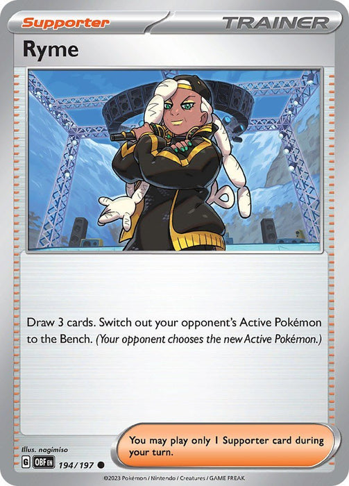 Pokemon Ryme 194/197 SV03: Obsidian Flames Reverse Holo - EternaCards