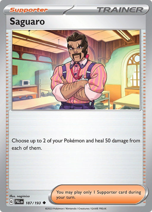 Pokemon Saguaro 187/193 SV02: Paldea Evolved Reverse Holo - EternaCards