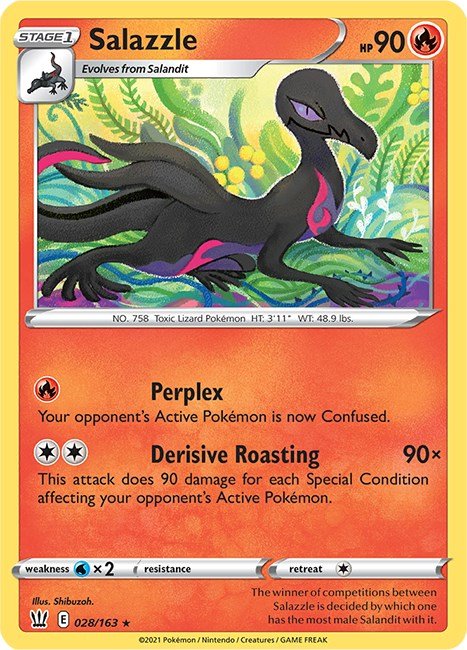 Pokemon Salazzle 028/163 SWSH05: Battle Styles Normal - Eterna Cards