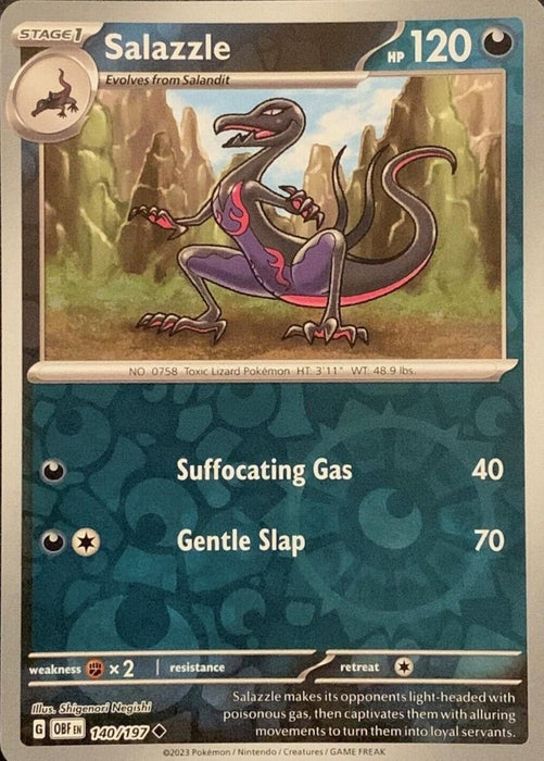 Pokemon Salazzle 140/197 SV03: Obsidian Flames Normal - Eterna Cards