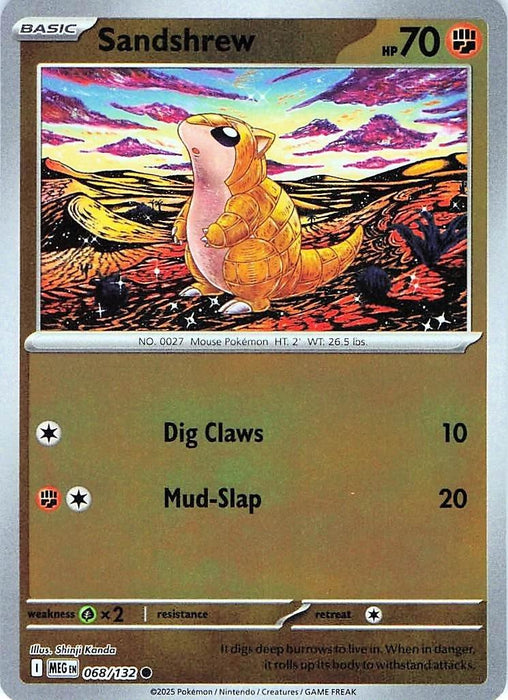 Pokemon Sandshrew 068/132 ME01: Mega Evolution Normal - Eterna Cards