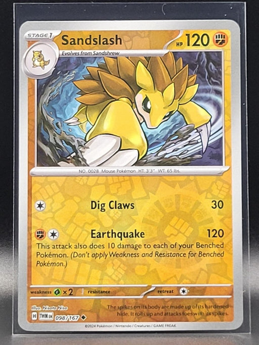 Pokemon Sandslash 098/167 SV06: Twilight Masquerade Normal - Eterna Cards