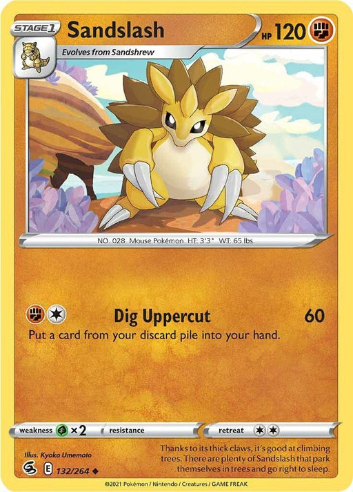 Pokemon Sandslash 132/264 SWSH08: Fusion Strike Normal - Eterna Cards