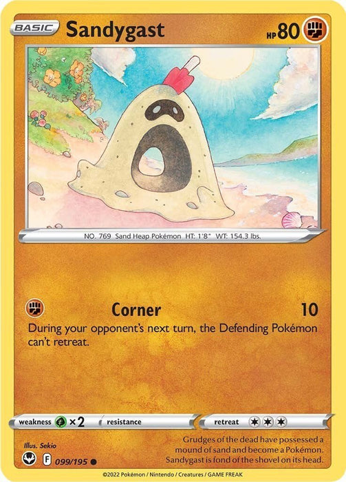 Pokemon Sandygast 099/195 SWSH12: Silver Tempest Reverse Holo - EternaCards