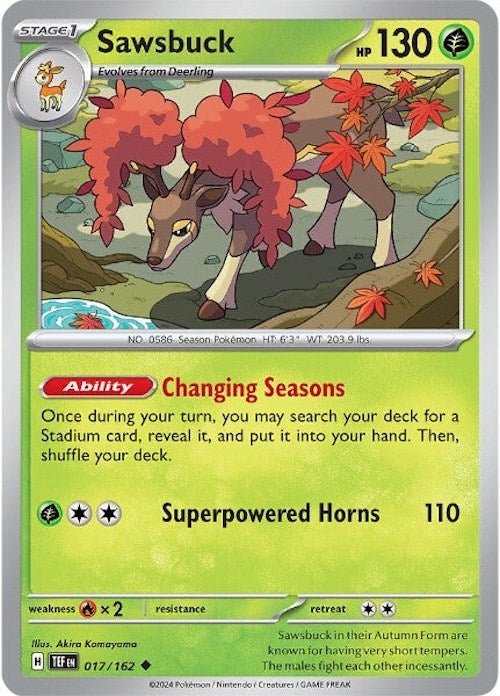 Pokemon Sawsbuck - 017/162 017/162 SV05: Temporal Forces Normal - EternaCards