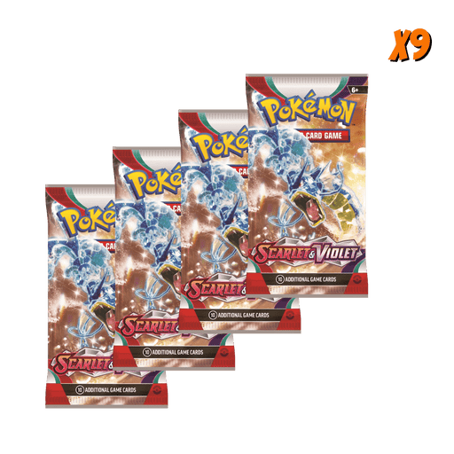 Pokemon Scarlet & Violet Base Set Booster Pack Bundle (9 Packs) - EternaCards