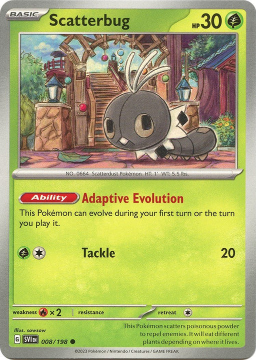 Pokemon Scatterbug 008/198 SV01: Scarlet & Violet Base Set Reverse Holo - EternaCards